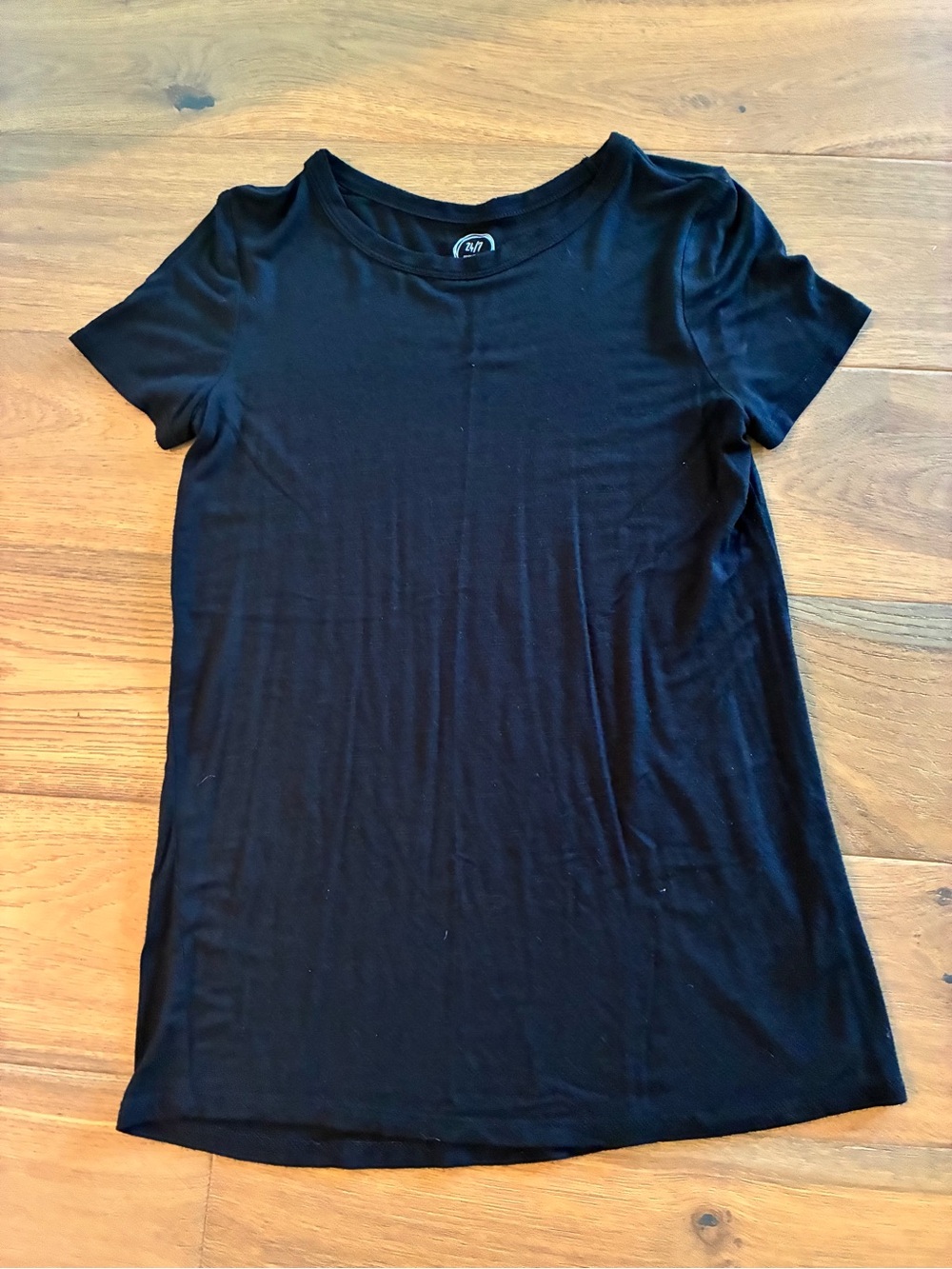 Black Short Sleeve Crewneck Tee